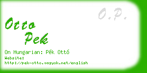 otto pek business card